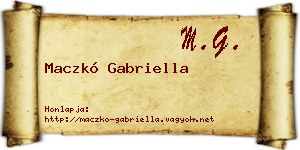 Maczkó Gabriella névjegykártya