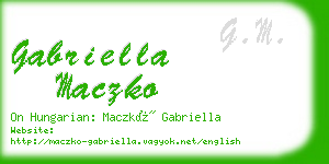 gabriella maczko business card